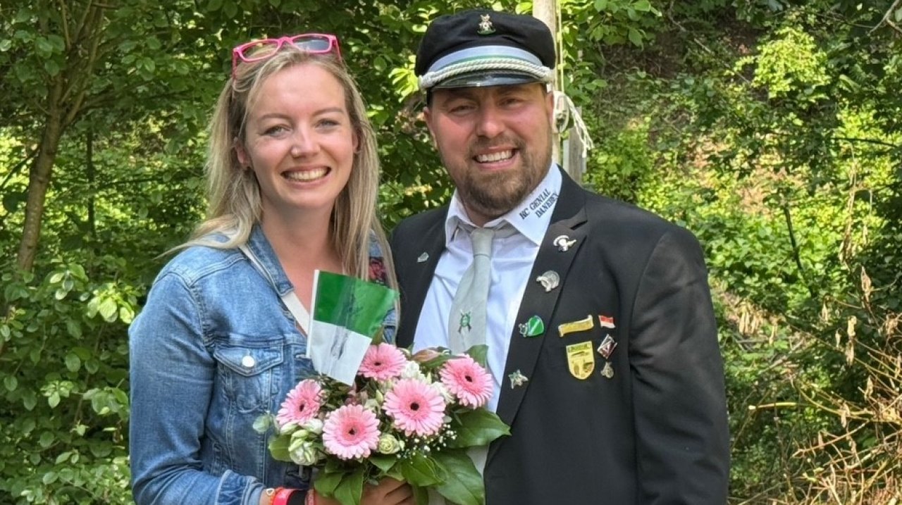 Tobias und Sandra Buchheim regieren derzeit in Oberelspe - und sind wohl das letzte Königspaar, das in Oberelspe an einem Montag ermittelt wurde. von Kerstin Sauer