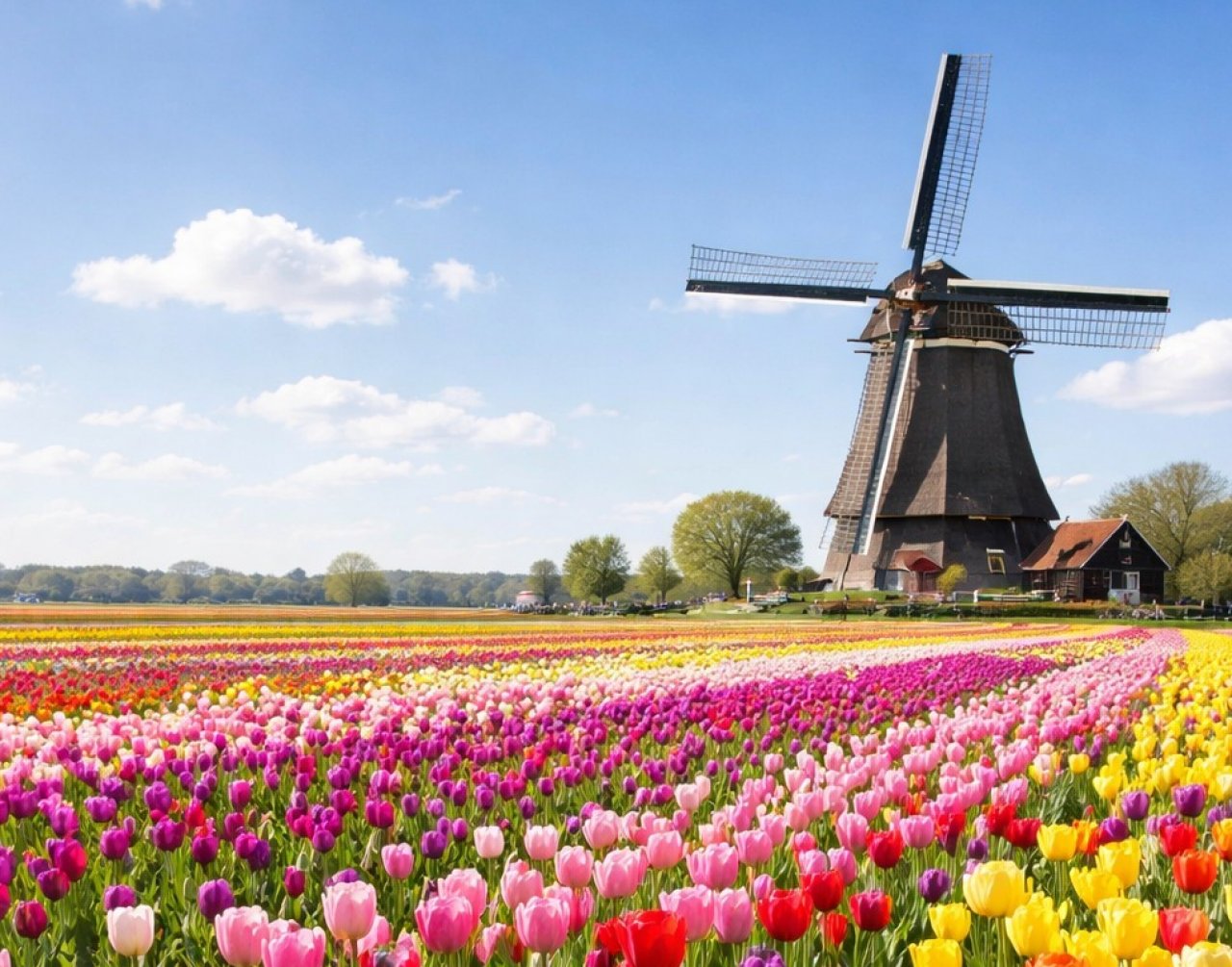 Symbolfoto einer Tulpenblüte in Holland. von privat