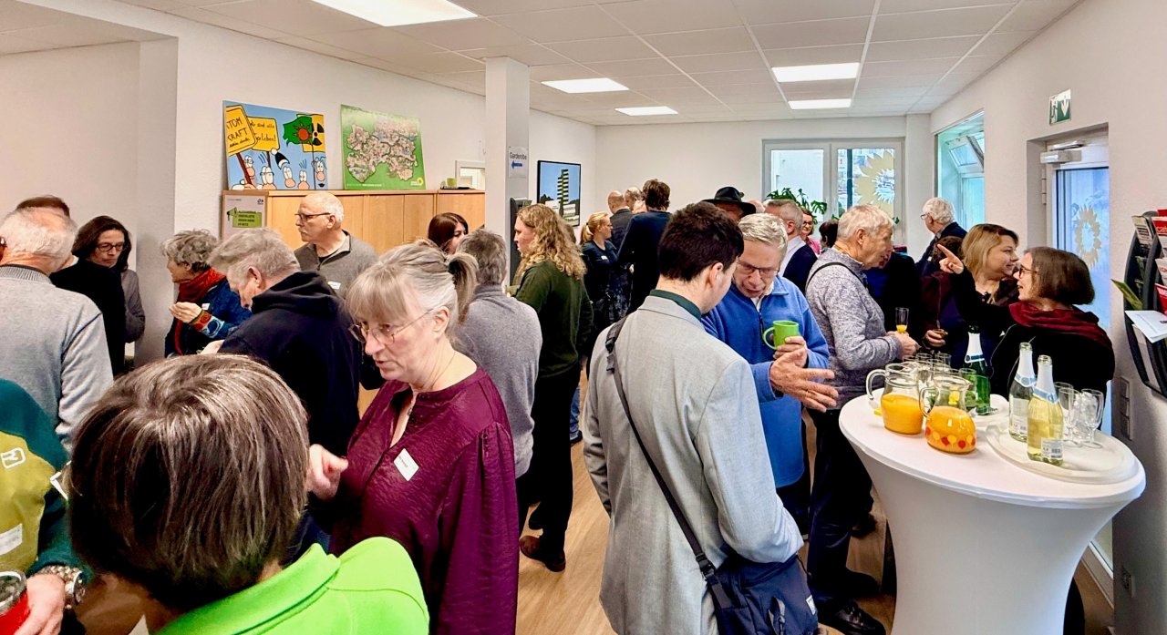 Rund 70 Gäste besuchten die Geschäftsstelle in Olpe beim Grünen-Neujahrsempfang. von privat