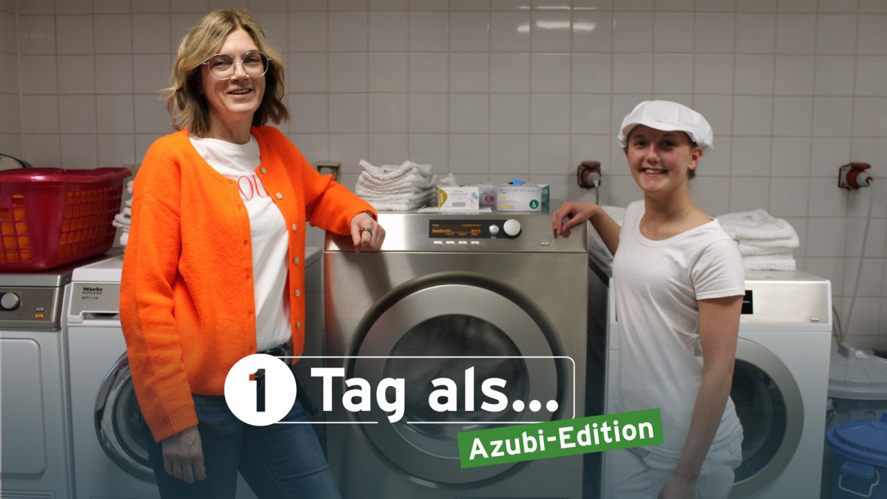 Lara Günther (r.) macht eine Hauswirtschafts-Ausbildung. von Caritasverband in Südwestfalen, Grafik: Ralph Schneider