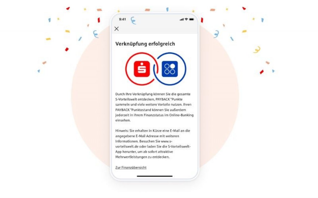Ihre Sparkassen-Card (Debitkarte) ist jetzt mit PAYBACK verbunden. Damit ist Ihr Konto für die „S-Vorteilswelt“ startklar. von Sparkasse