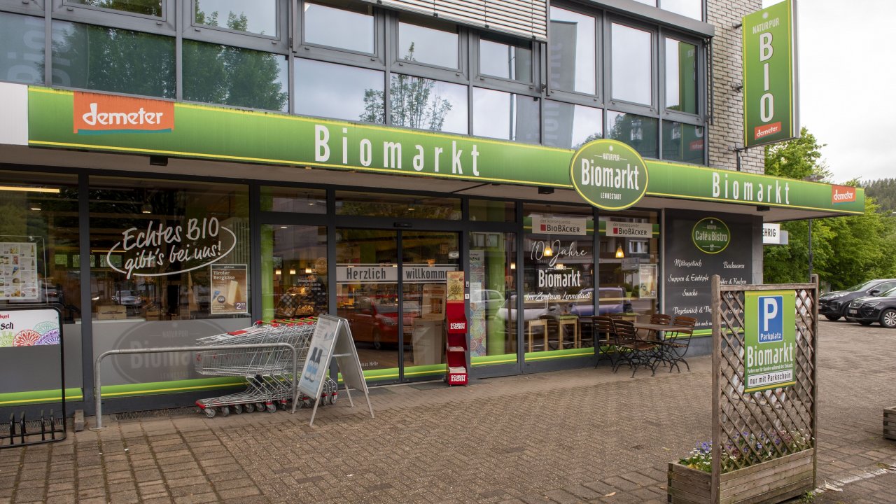 Der Biormarkt Naturpur befindet sich an der Hundemstraße in Altenhundem. von Nils Dinkel