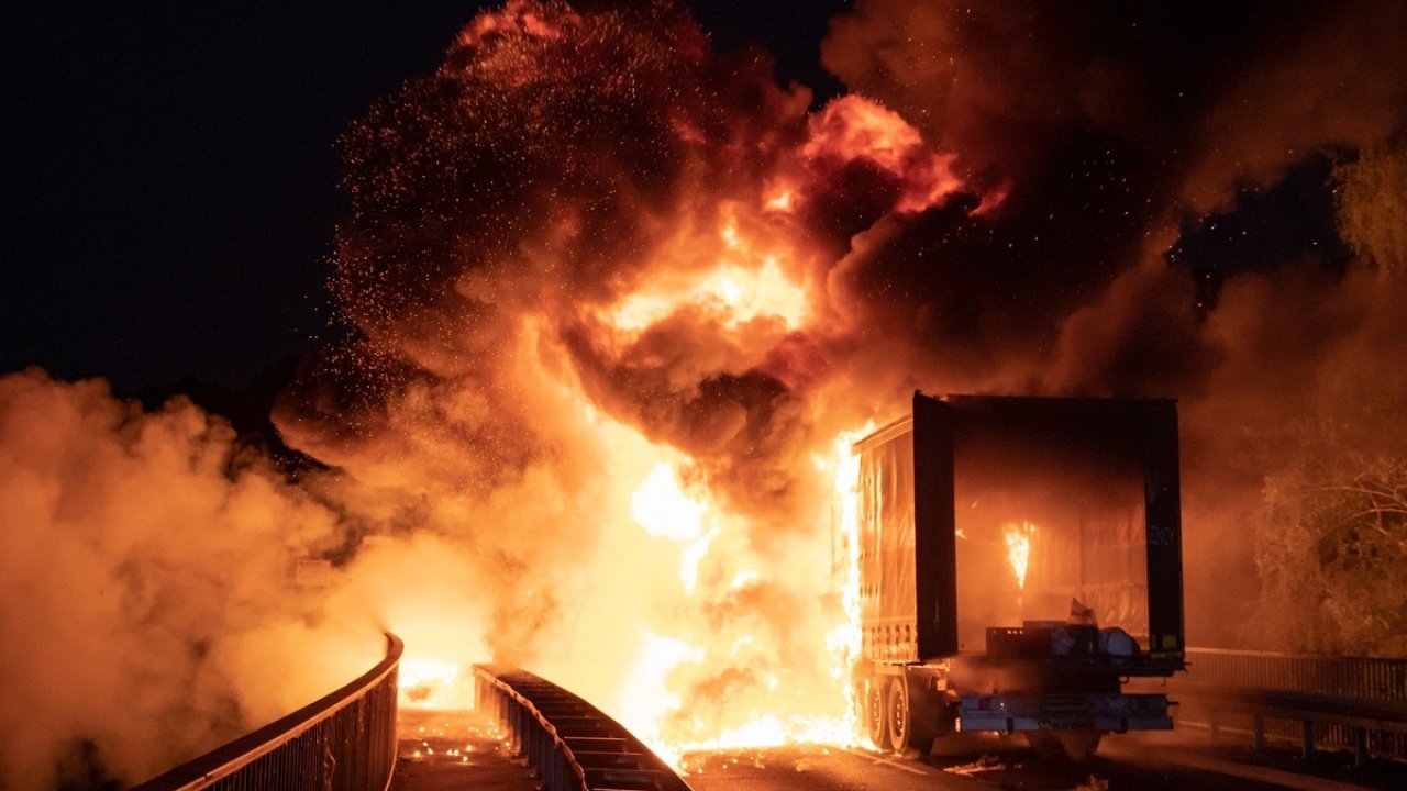 Nach einem Brand in Nähe der Ruhr-Sieg-Strecke waren Reparaturarbeiten notwendig. von Feuerwehr Iserlohn Pressestelle Jonas Nolte