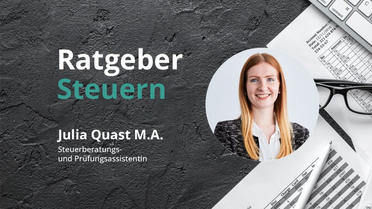 Titelbild Ratgeber Steuern - Julia Quast von Grafik: Ralph Schneider