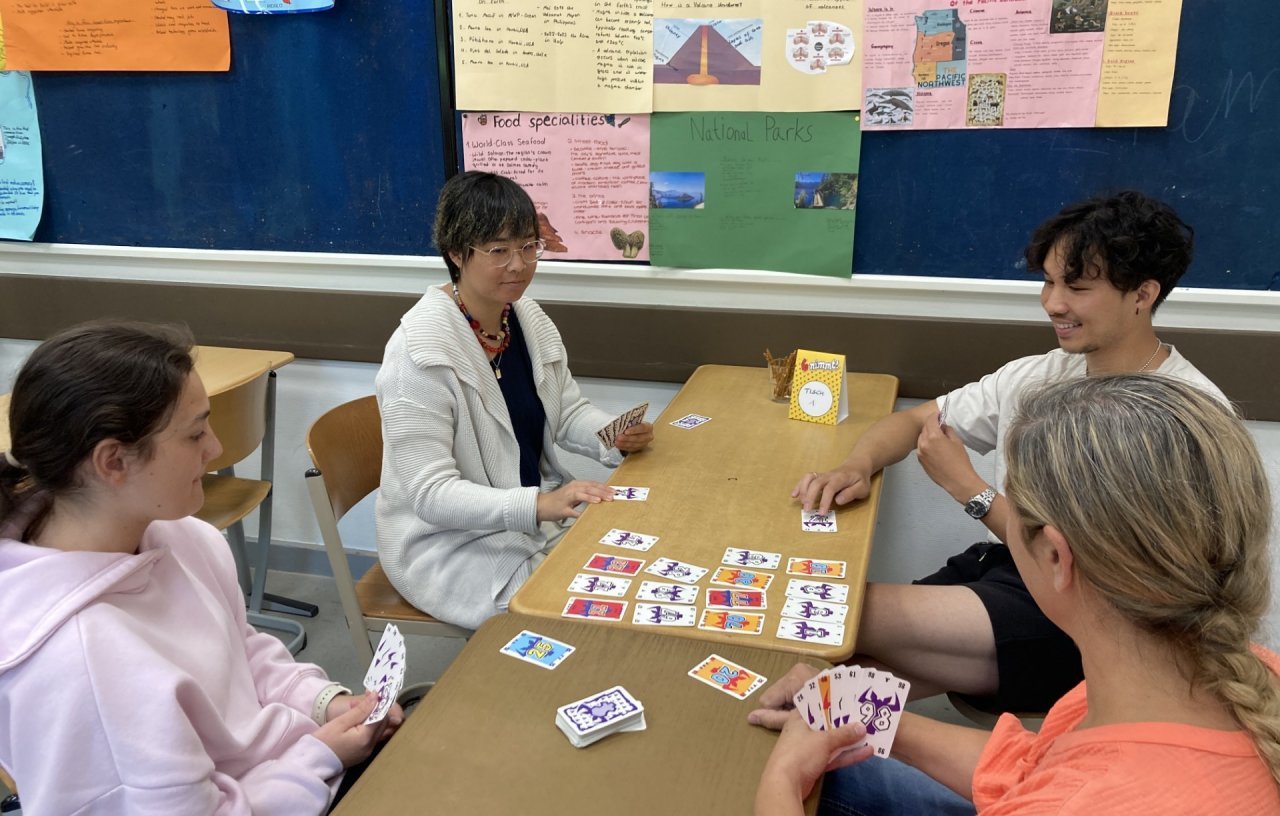 Die zwei Spieler sind extra für den Spieletreff des Rivius Gymnasiums aus Limburg angereist. von privat