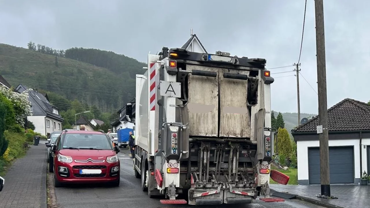 Die Unfallstelle in Altenhundem. von Nils Dinkel