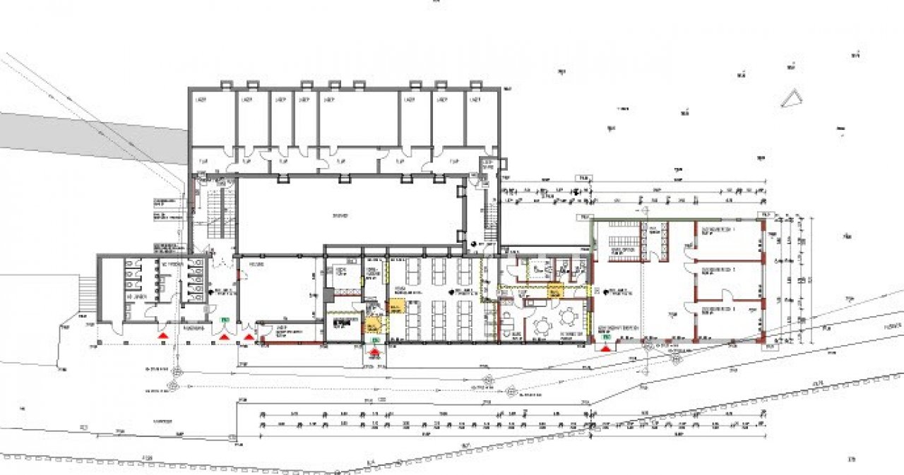 Im zuständigen Ausschuss wurden am Dienstag, 30. Juni, die Pläne des Architekturbüros Fleper für den OGS-Ausbau in Grevenbrück - hier der Grundriss des Untergeschosses - vorgestellt. von Architekturbüro Fleper