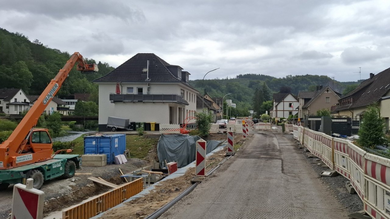 Die Baustelle an der L 539 in Altfinnentrop. von LokalPlus