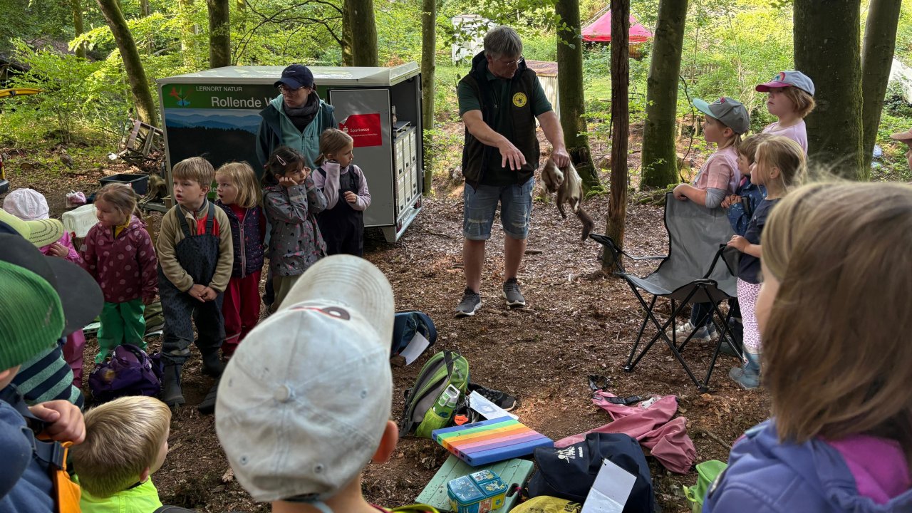 Die Kinder der Caritas-AufWind Regenbogenland-Kita haben sich in den vergangenen Wochen intensiv mit dem Thema Wald beschäftigt. von Caritasverband in Südwestfalen
