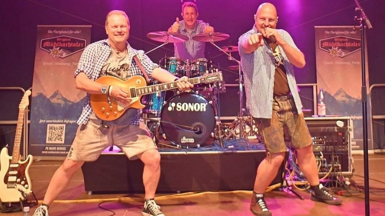 Die Band „Original Mühlbachtaler“ spielt am 22. August in Heinsberg. von Original Mühlbachtaler
