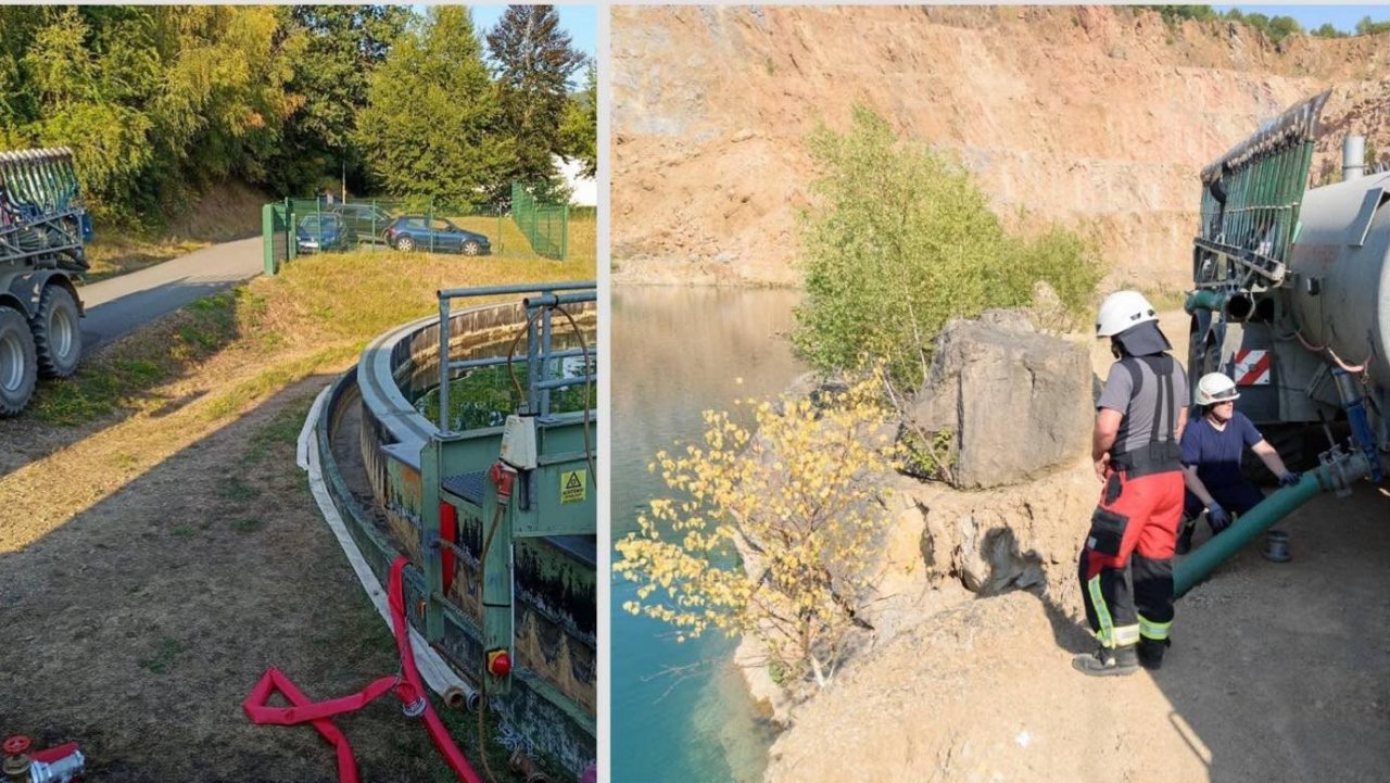 Die Feuerwehr der Stadt Lennestadt bereitet sich auf mögliche Waldbrände vor: Heimische Landwirte befüllen ihre Güllefässer vorsorglich mit Wasser von Feuerwehr der Stadt Lennestadt
