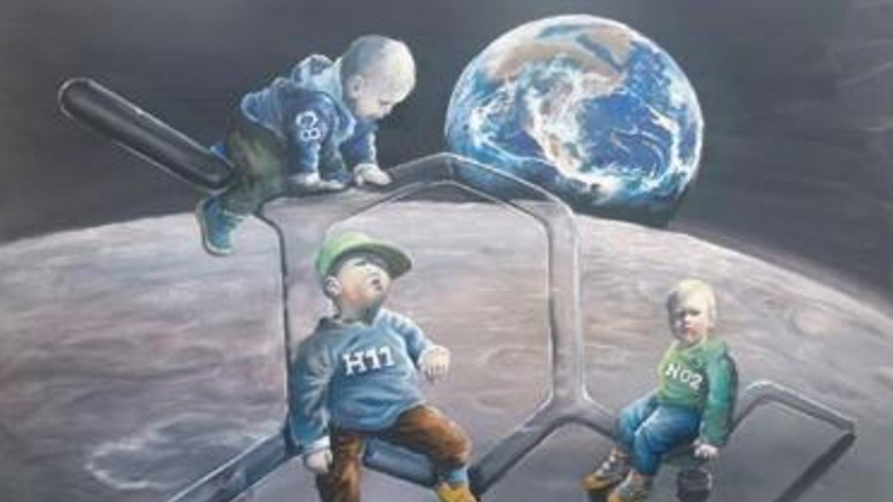 Ein Werk von Helmut Germann unter dem Titel „Earthrise“. von privat