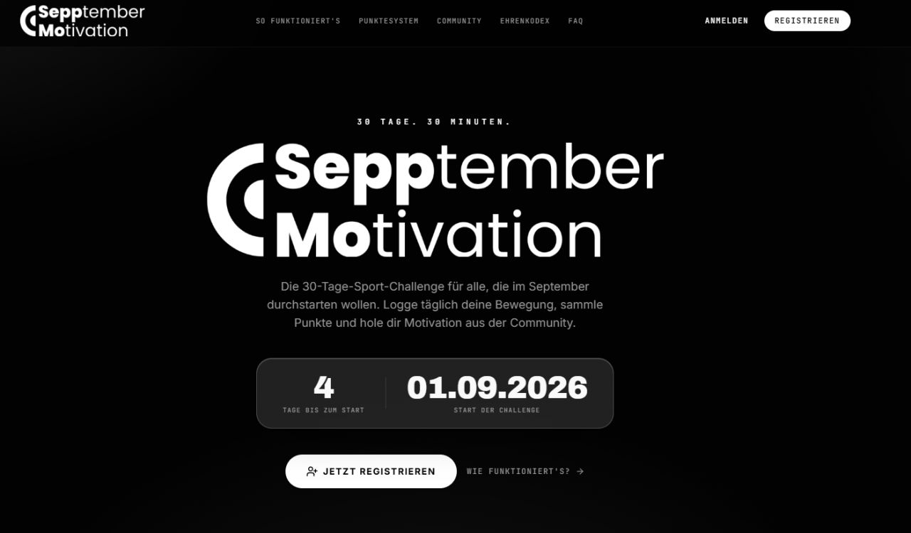 Sebastian und Leonas eine WebApp haben mithilfe von KI eine WebApp für ihre Bewegungschallenge entwickelt. Dort können sich die Teilnehmer registrieren und Punkte sammeln. von privat