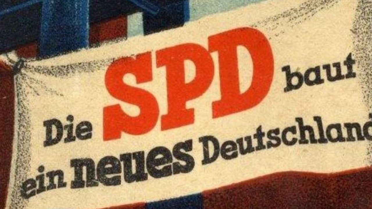 Ein Wahlplakat der SPD aus 1946. von Stadtarchiv Bielefeld
