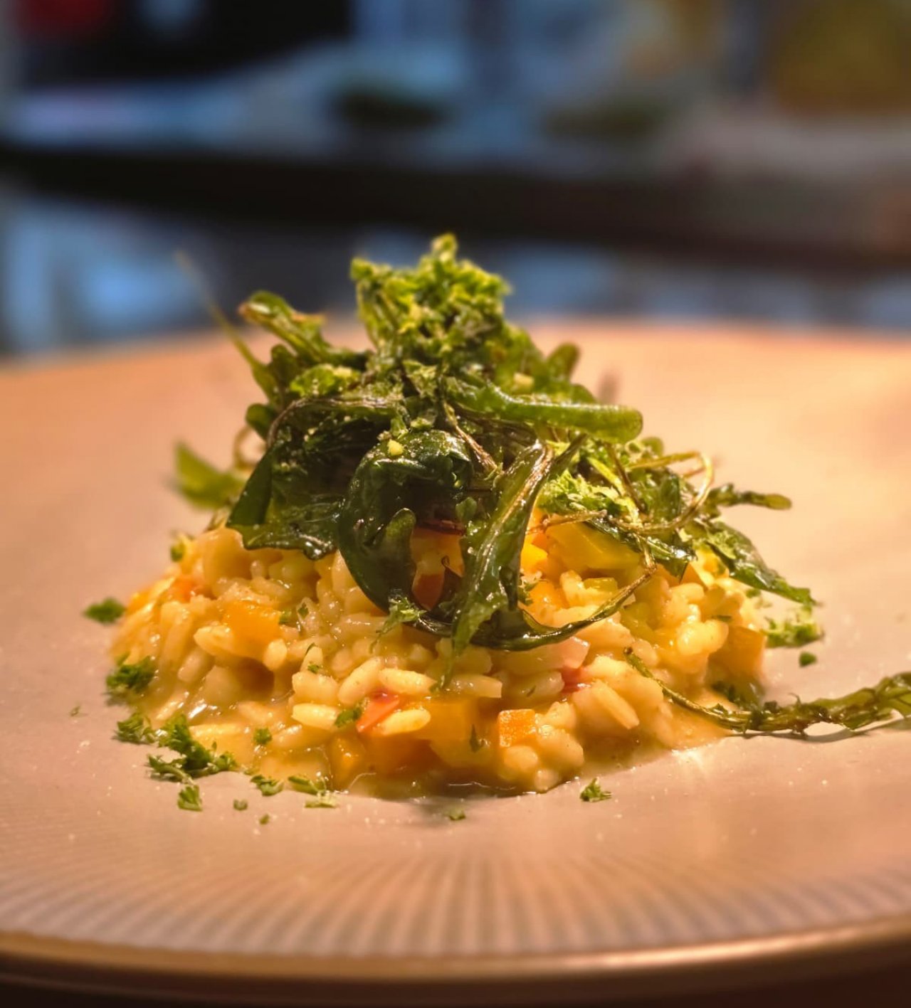 ... und als zweites Gericht für den Start in den Herbst gibt es ein Kürbis-Risotto. von Landhotel Voss