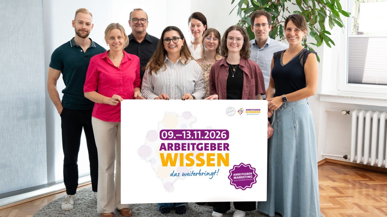 Die Projektpartner der „Arbeitgeberschmiede Südwestfalen“ organisieren im November die Veranstaltungswoche „Arbeitgeberwissen, das weiterbringt“. Alle Veranstaltungen sind kostenfrei. von Niklas Jung / Südwestfalen Agentur