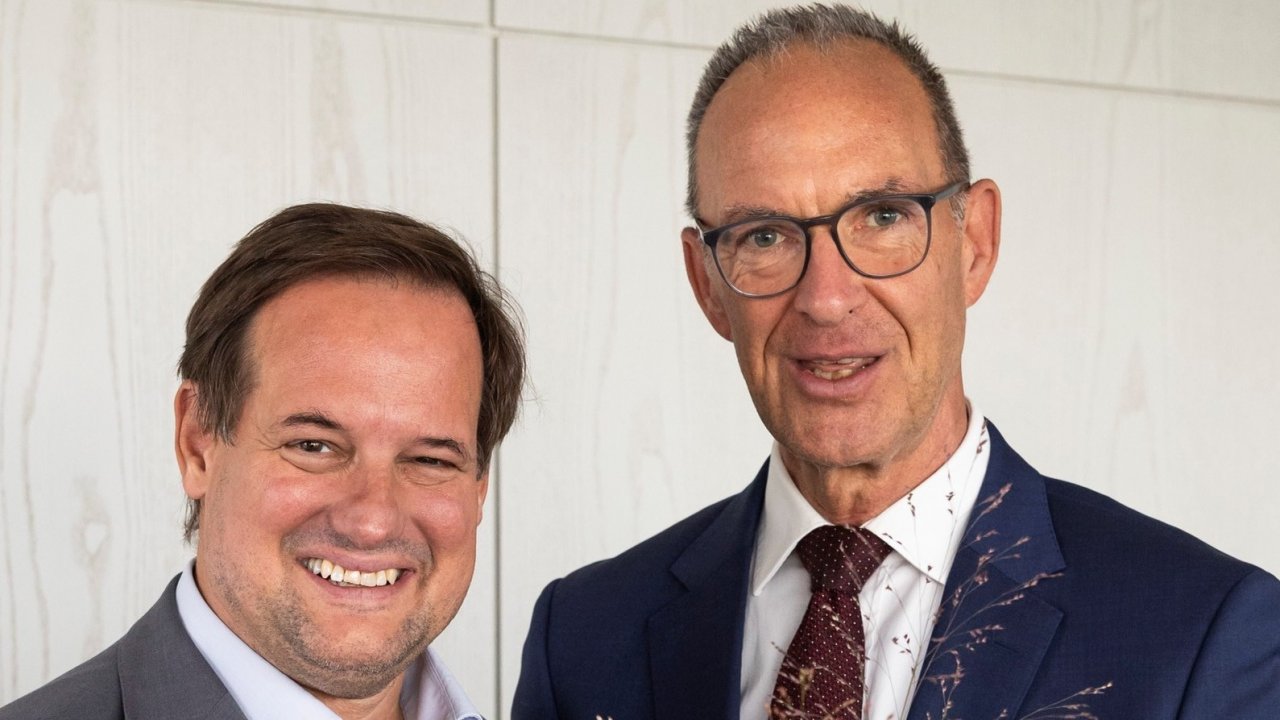 Der Chef der CDU-Landtagsfraktion, Thorsten Schick (l.), gratulierte Jochen Ritter zur erneuten Nominierung. von privat