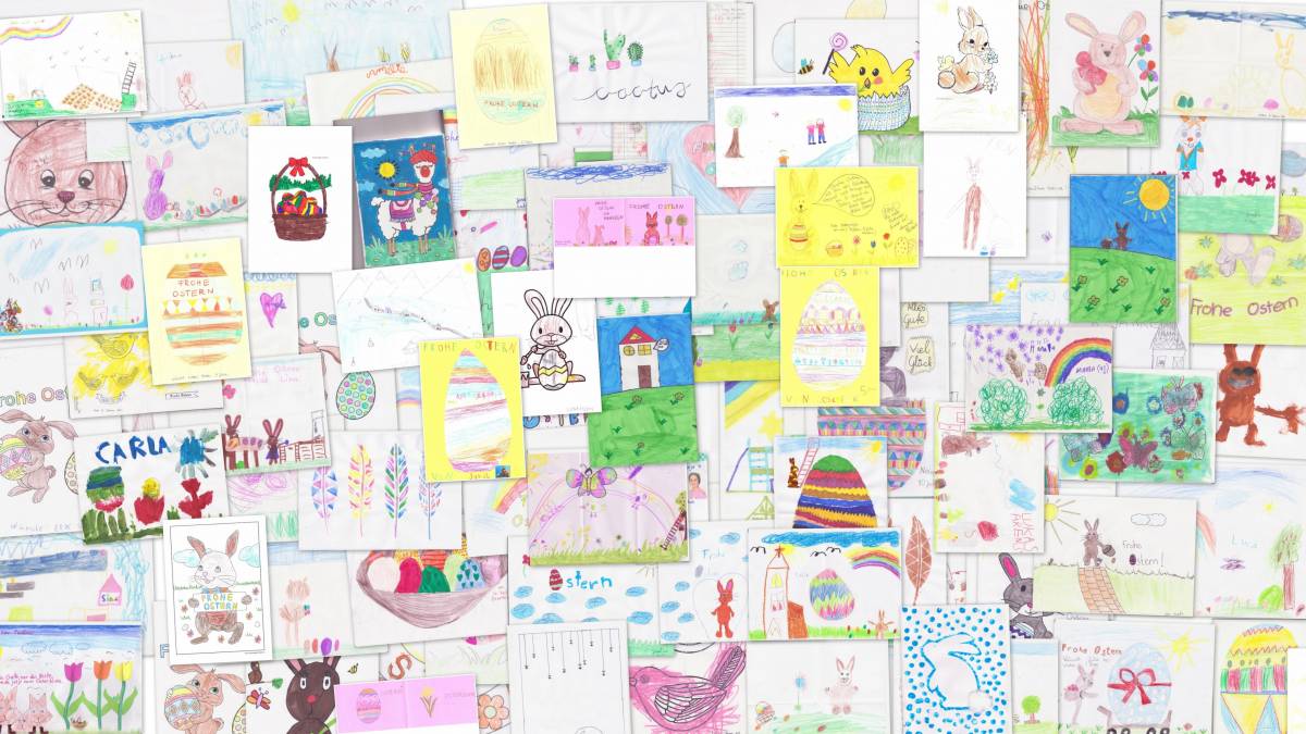 Schon zu Ostern malten viele Kinder bunte Bilder für die Senioren. von privat