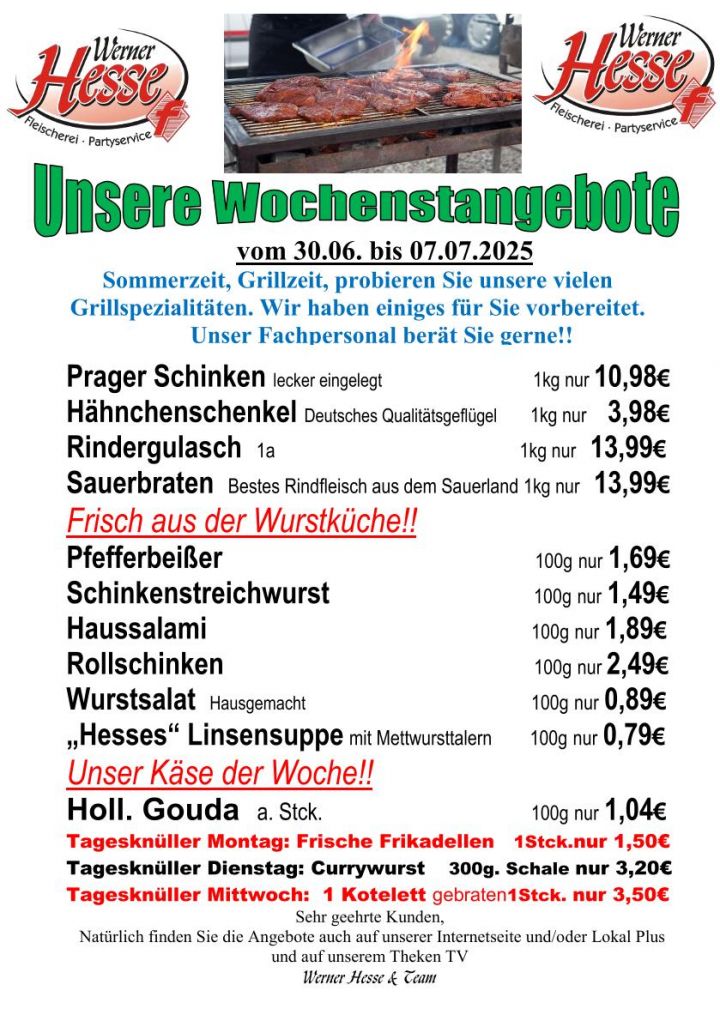 Fleischerei - Partyservice - Eventcatering Werner Hesse