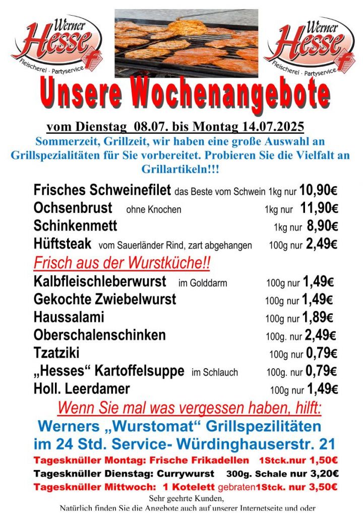 Fleischerei - Partyservice - Eventcatering Werner Hesse