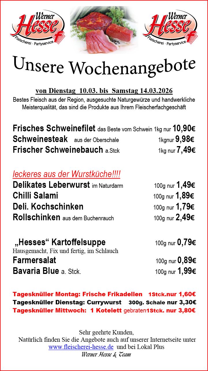 Fleischerei - Partyservice - Eventcatering Werner Hesse