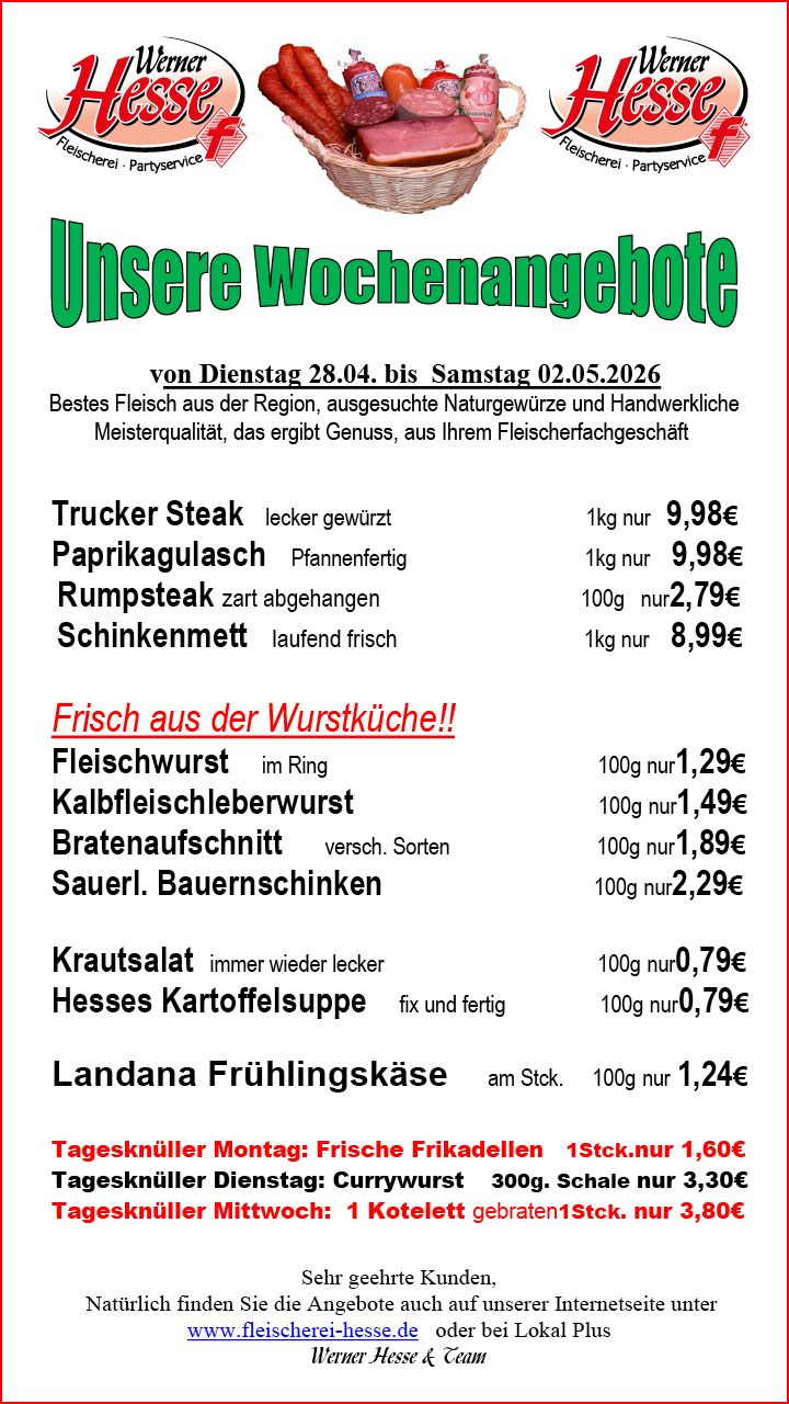 Fleischerei - Partyservice - Eventcatering Werner Hesse