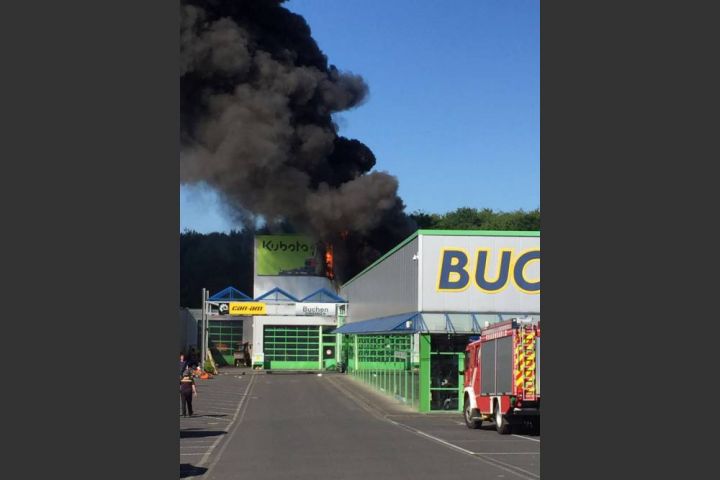 Großbrand im Industriegebiet Dahl-Friedrichsthal