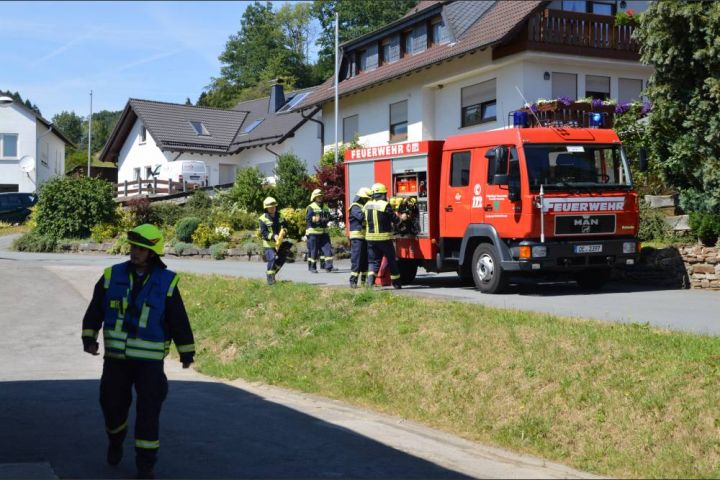 Löschzug II der Gemeinde überzeugt bei Feuerwehrübung