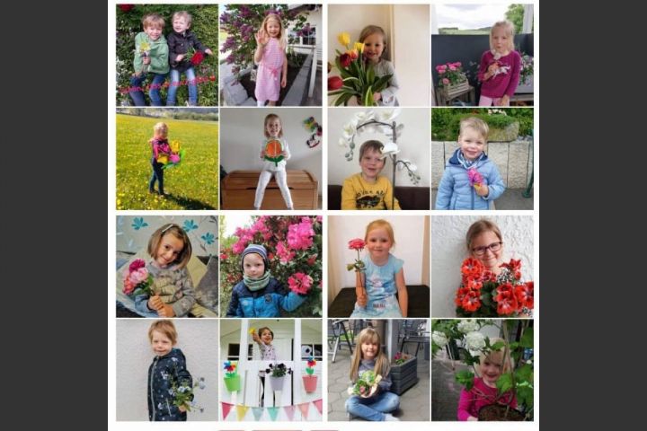 Virtuelle Blumengrüße an das „tolle Team des Oberhundemer Kindergartens“
