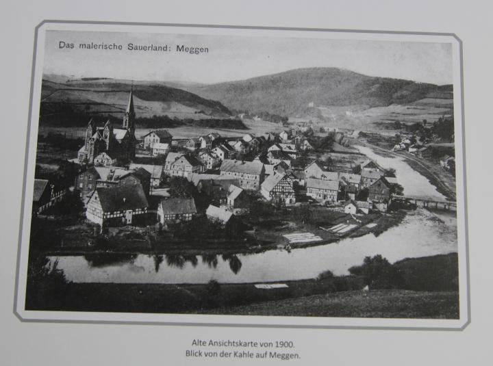 Blick von der Kahle auf Meggen früher