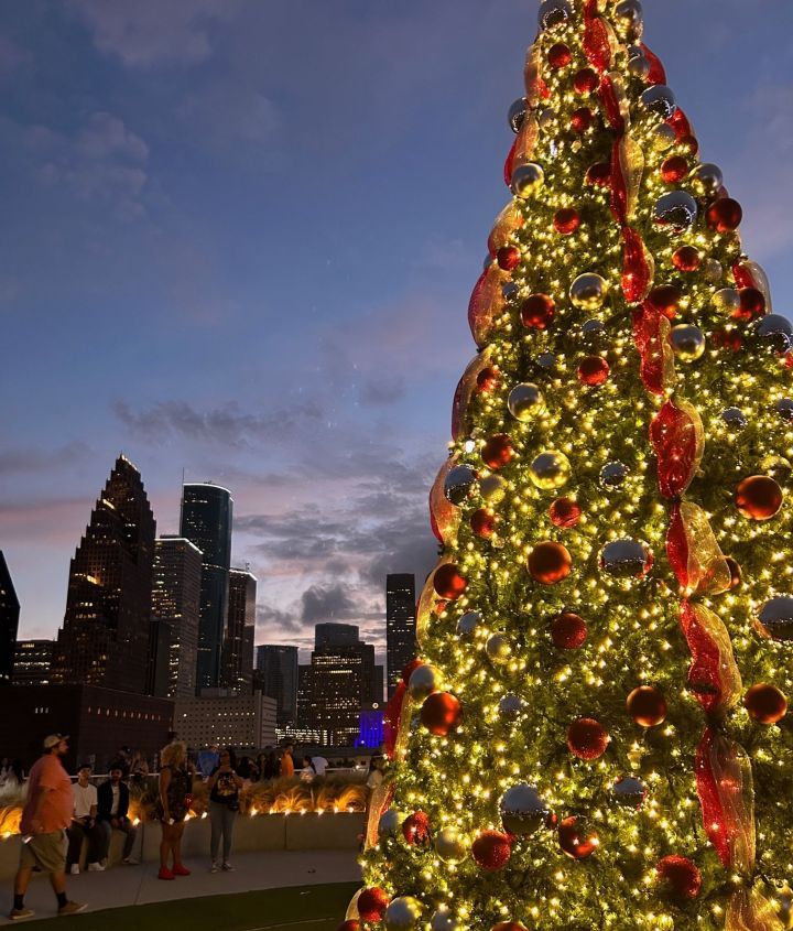 Der Weihnachtsbaum in „Houston Downtown“.