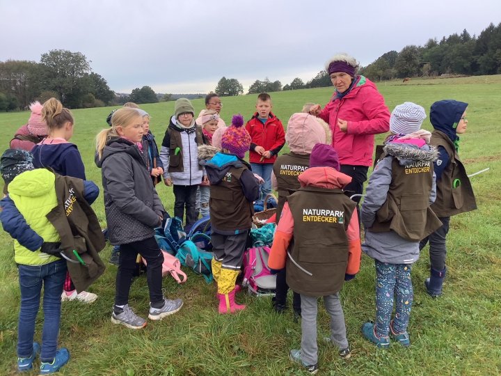 Aus dem Klassenzimmer ins Grüne: Die Hünsborner Grundschüler haben spannende Naturentdecker-Tage mit Naturpädagogin Anita Jung erlebt.