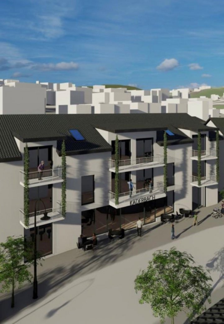 So soll das Wohn- und Geschäftsgebäude der Fleischerei Kaderbach aussehen, wenn die Umbauarbeiten abgeschlossen sind.