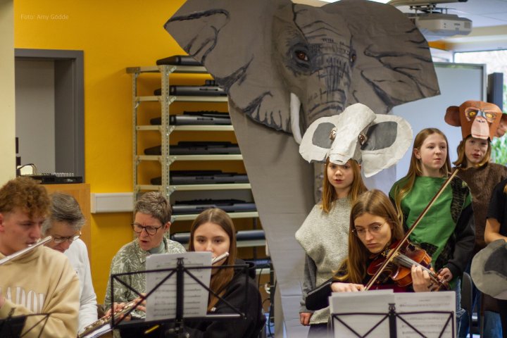 Mit intensiver Probenarbeit  bereitet sich die Musical-AG auf die „Dschungelbuch“-Aufführungen am Sonntag, 8. Februar, vor.