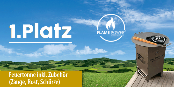 Hauptpreis beim WM-Tippspiel ist eine Metten-Feuertonne inklusive Zubehör (Zange, Rost und Schürze).