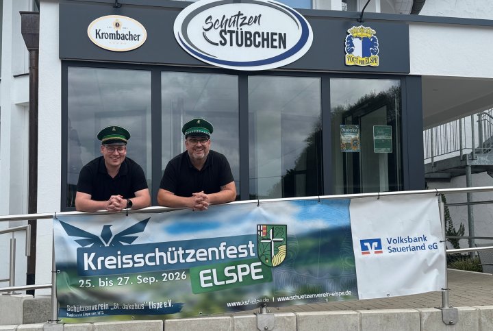Die heiße Phase in Elspe hat begonnen: Maximilian Ellinger und Michael Japes, Projektleitung für das Kreisschützenfest, haben LokalPlus einen Einblick gegeben - so laufen die Vorbereitungen auf das Kreisschützenfest von Freitag bis Sonntag, 25. bis 27. September.