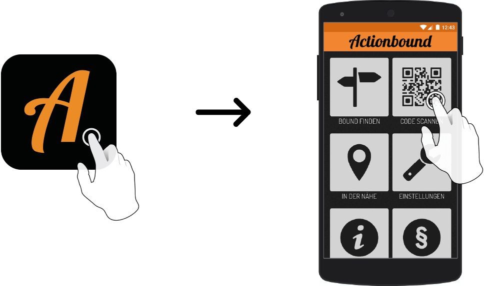 Handy einschalten und schon kann es losgehen.  von privat