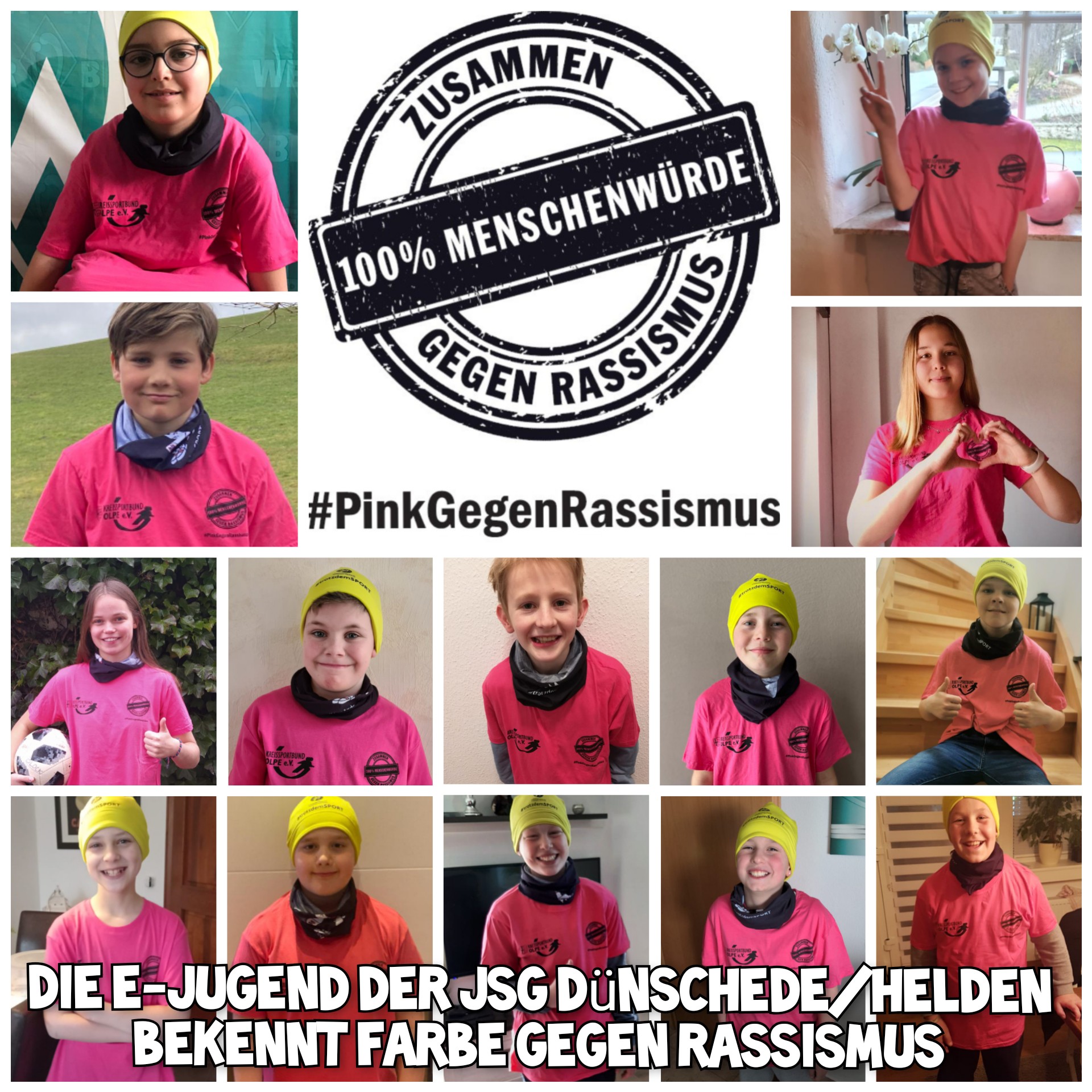 Der Kreissportbund Olpe verbuchte die Aktion „Pink gegen Rassismus“ als Erfolg. von privat