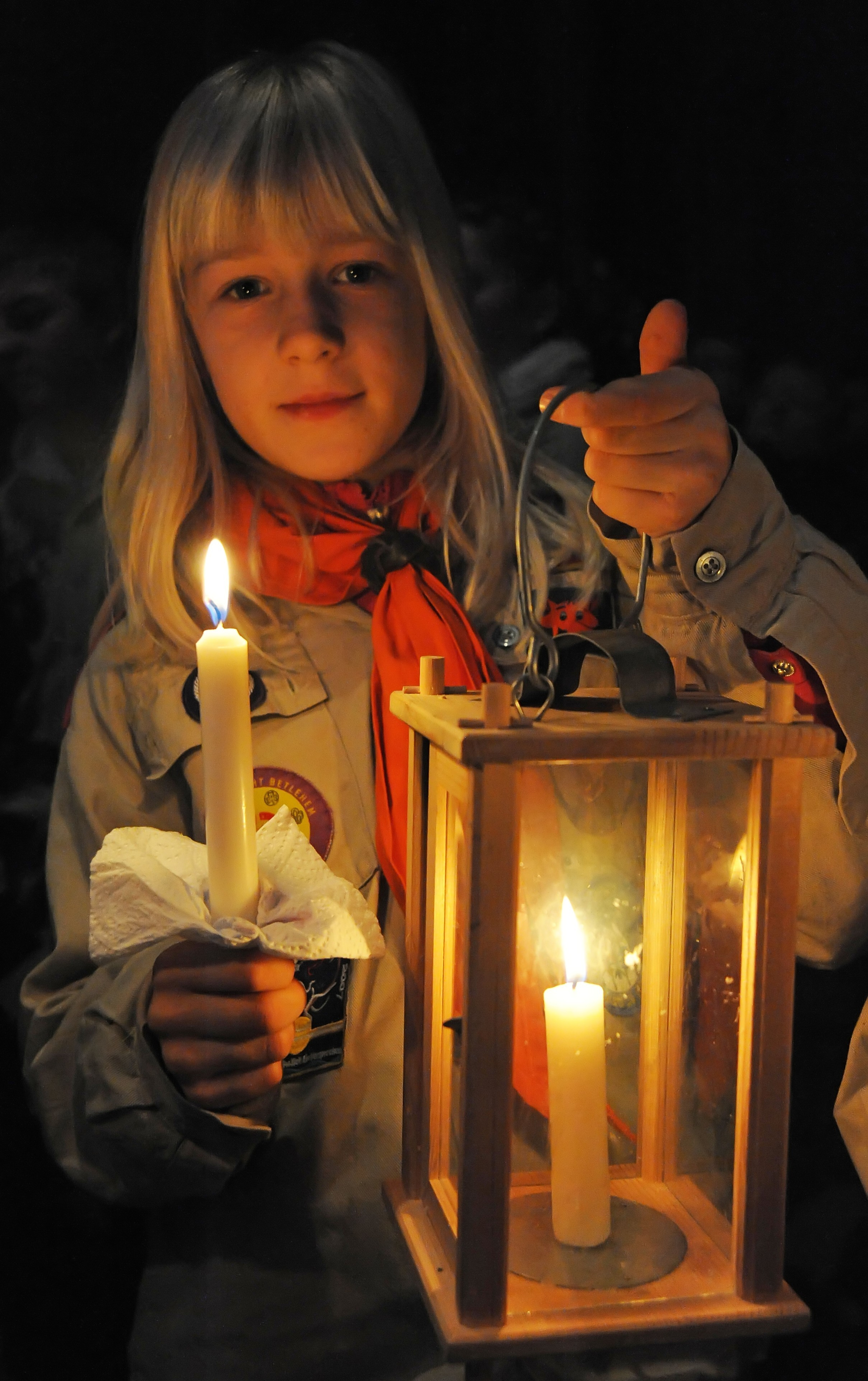 Am dritten Advent wird das Friedenslicht aus Bethlehem wieder aus der Klosterkirche Maria Königin ausgesandt. von privat