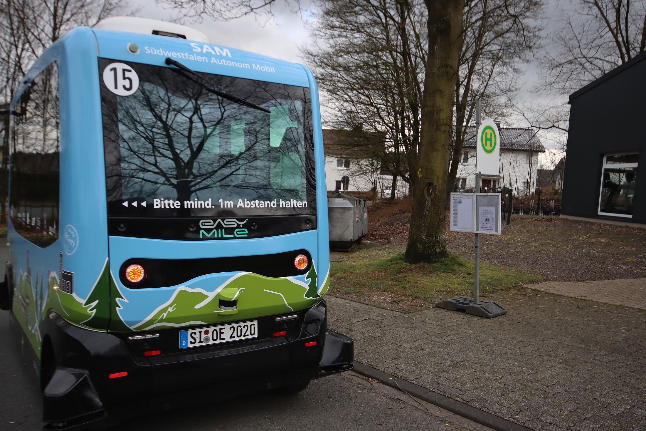 Der autonome Bis SAM fuhr 2020 in Drolshagen. von Rüdiger Kahlke