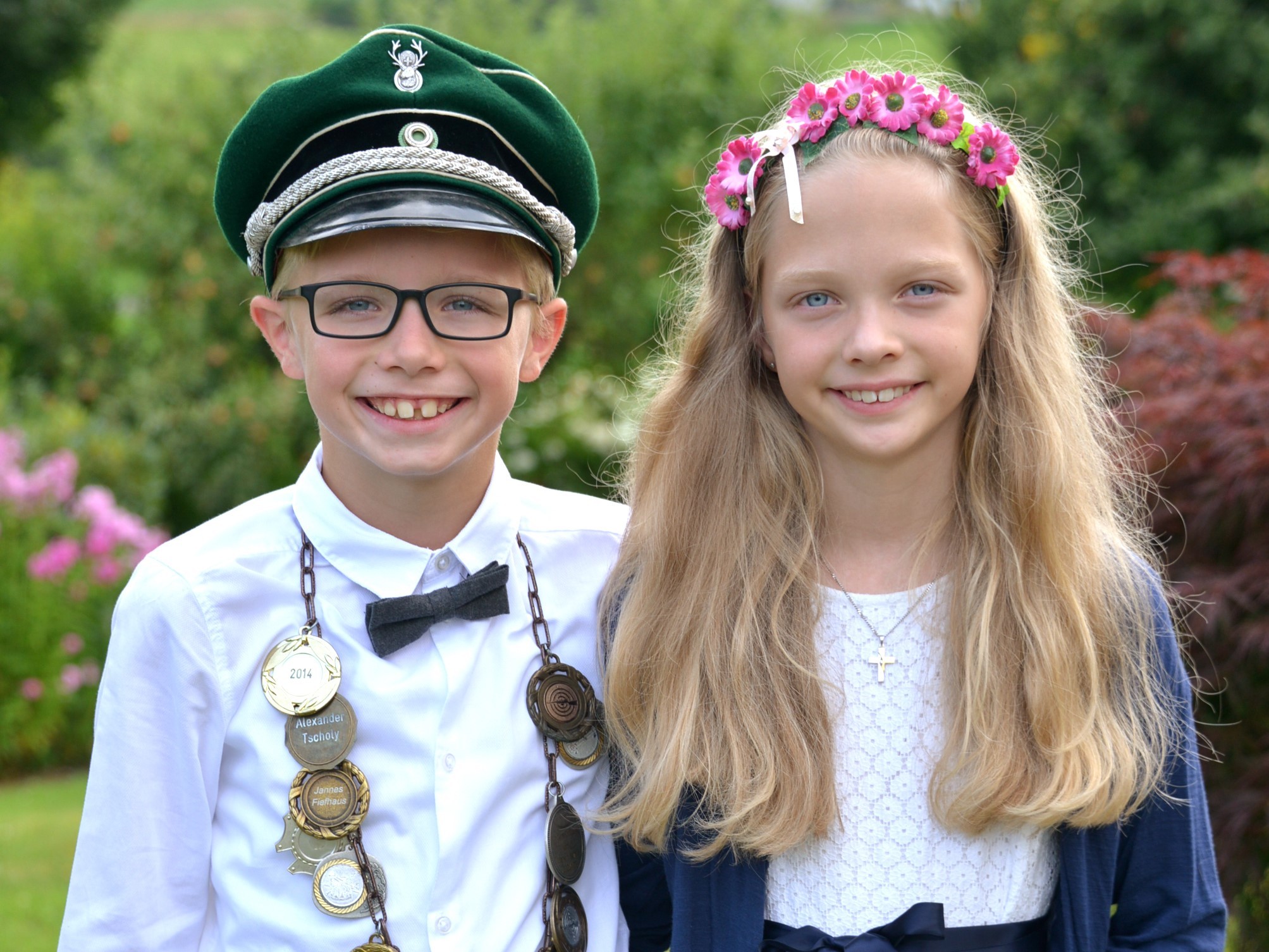 So schön strahlte das Kinderkönigspaar Jannes und Clara Fiefhaus. von privat