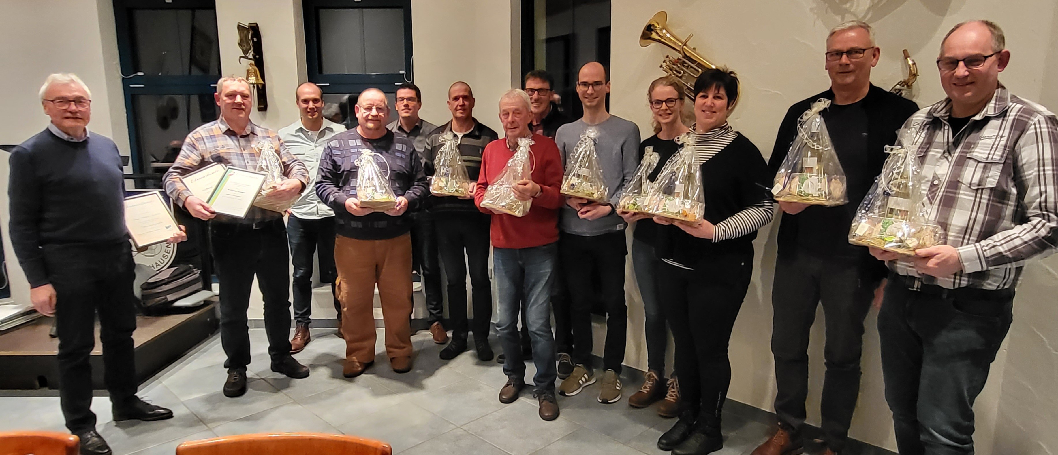 Die Jubilare des Musikvereins Lichtringhausen. von privat