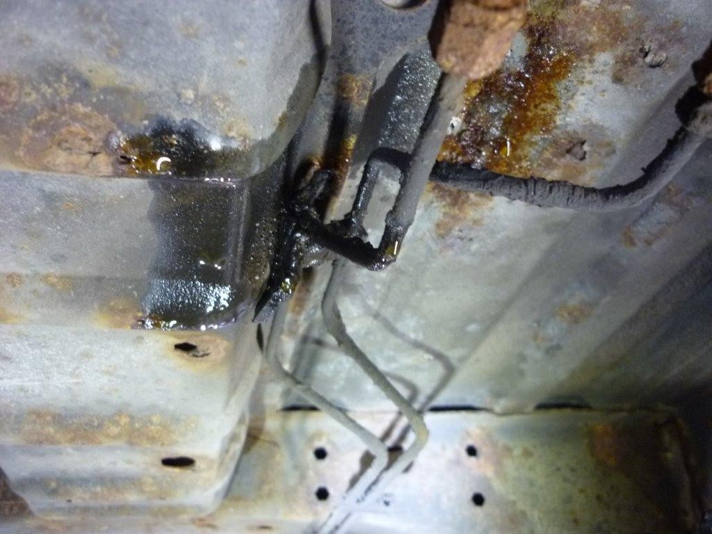 Während der Überprüfung brach die Bremsleitung. von Polizei MK