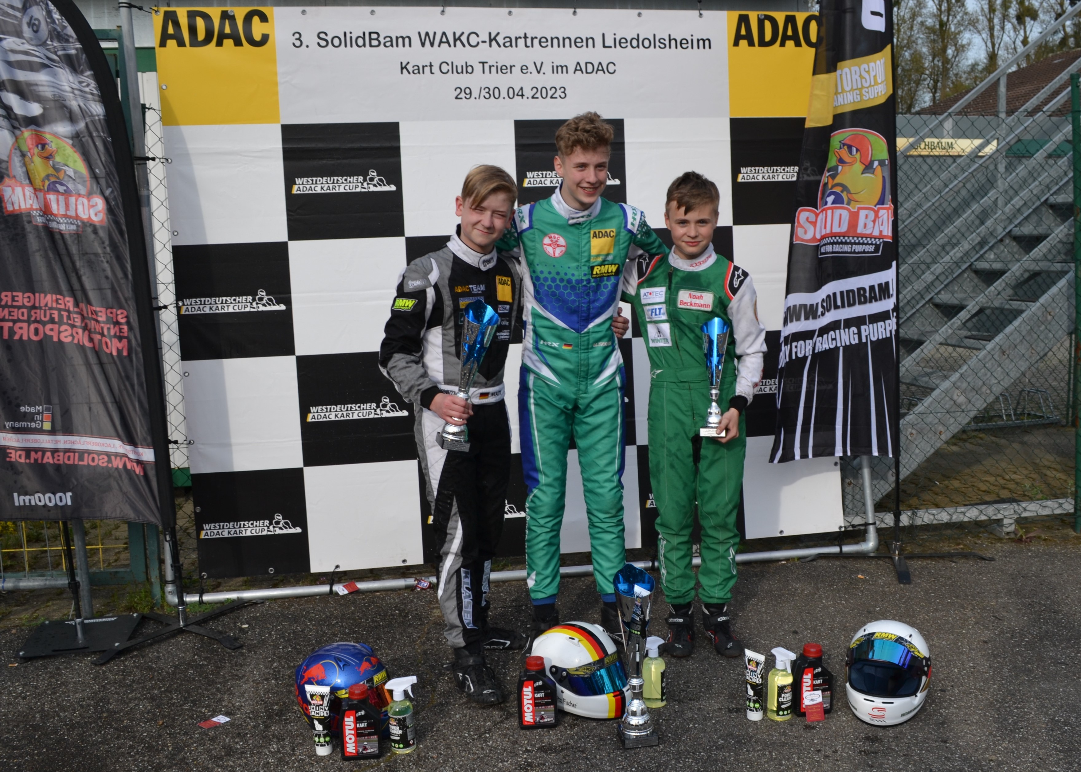 Noah Beckmann vom Olper AC war beim zweiten Lauf des Westdeutschen ADAC Kart Cups in Liedolsheim erfolgreich. von privat