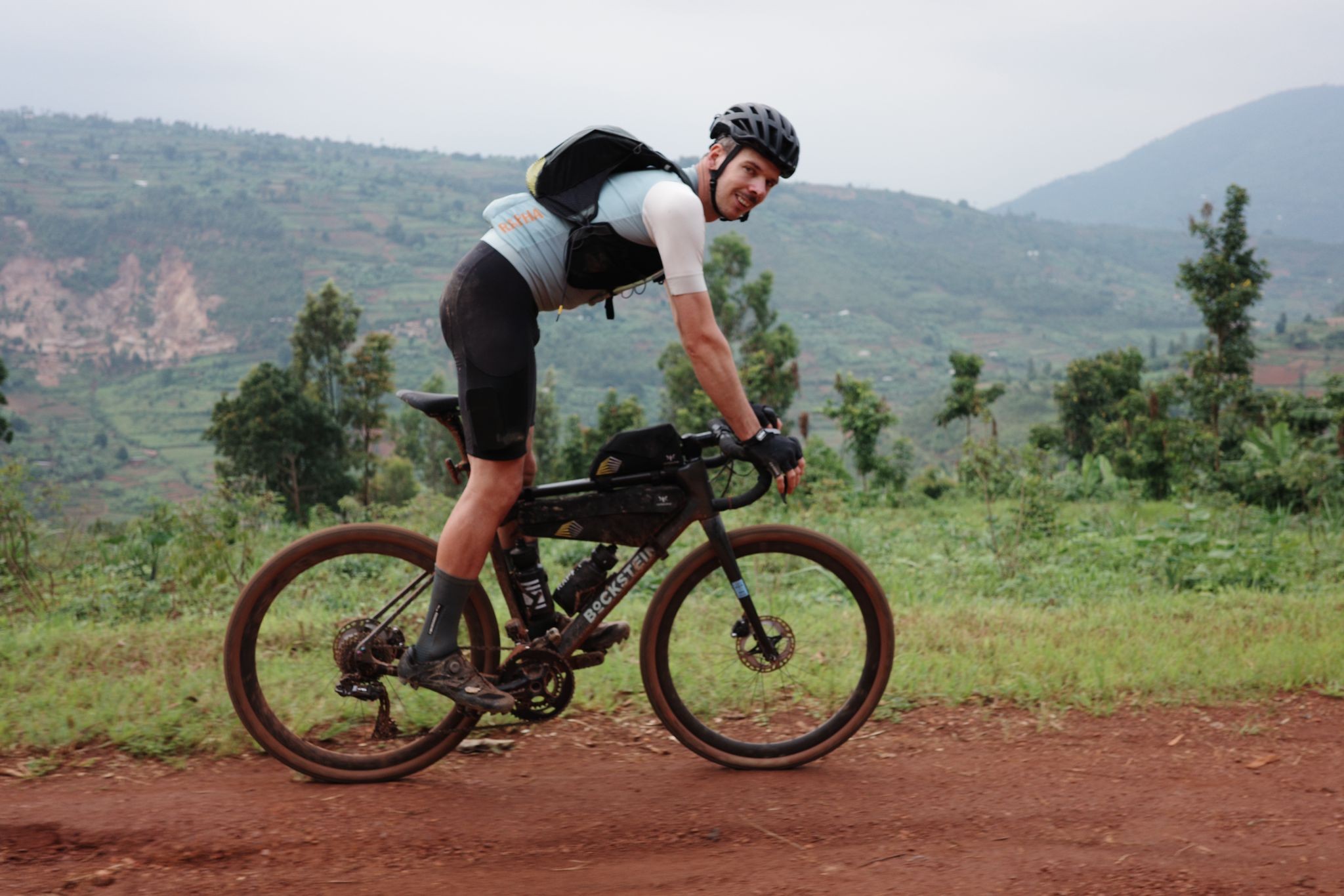 Fabian Wurm beim „Race around Ruanda“. von privat