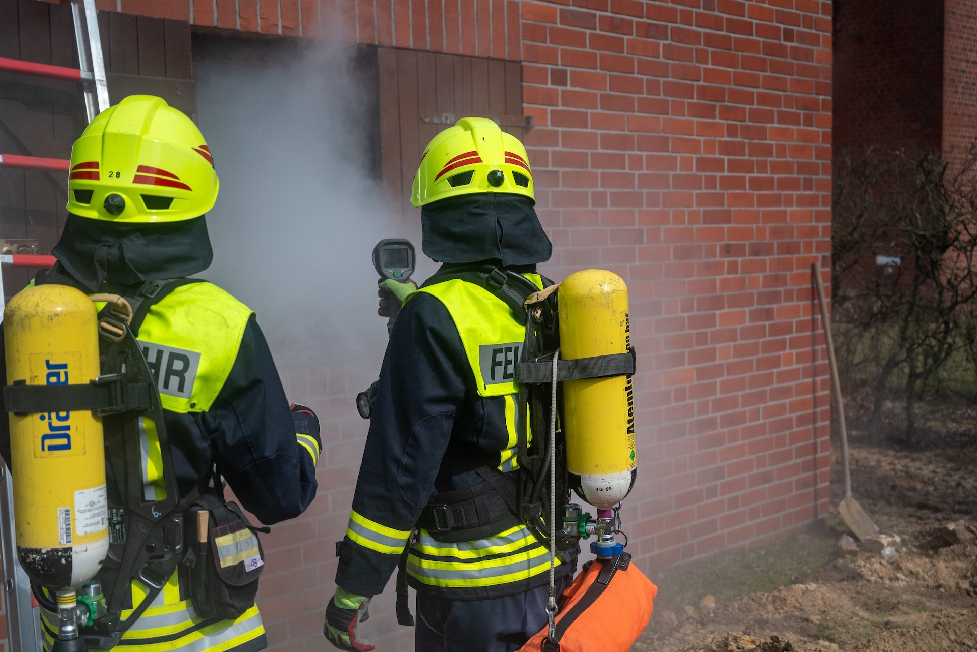 Mitglieder Feuerwehr-Einheiten Fretter und Serkenrode beim Institut der Feuerwehr in Münster. von privat