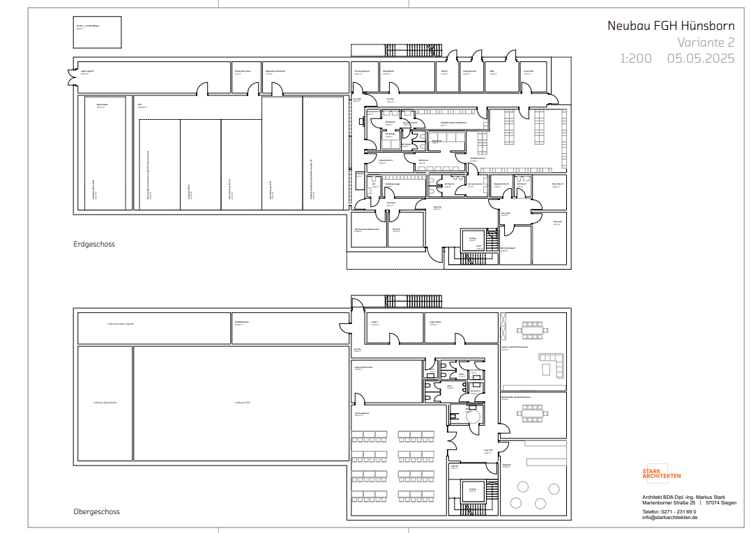 So sieht Variante 2 des geplanten Neubaus aus. von Stark Architekten