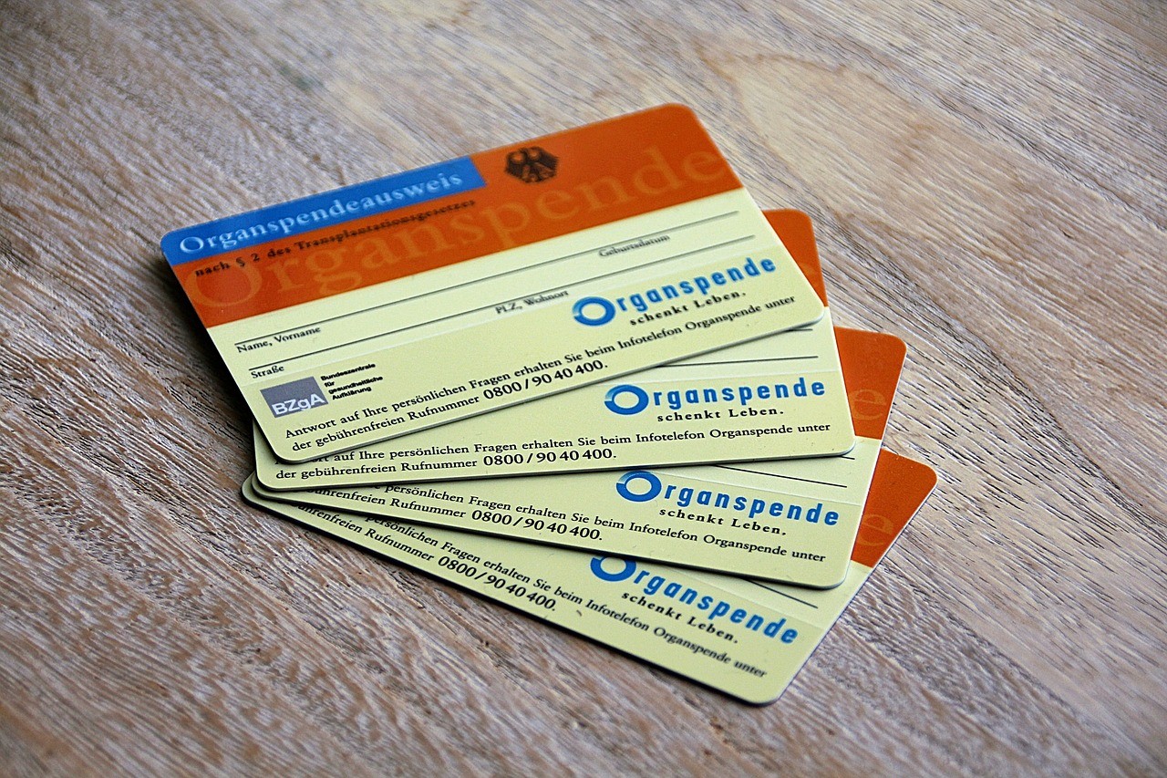 Organspendeausweise von Pixabay.com