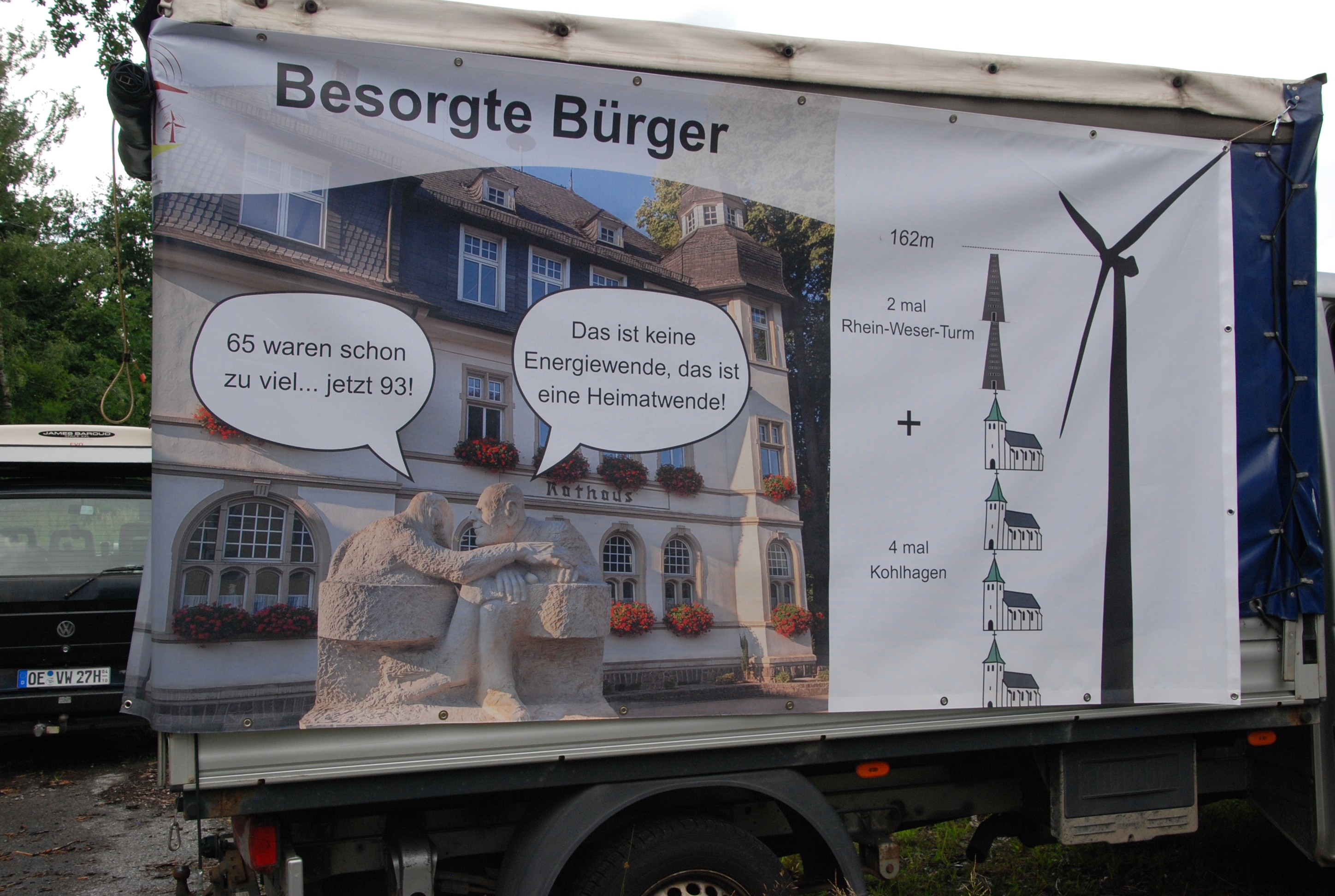 Die elfköpfigen Gruppe „Besorgte Bürger“ prangert den Verlust von Lebensqualität, Umwelt- und Naturschutz an. von Hartmut Poggel