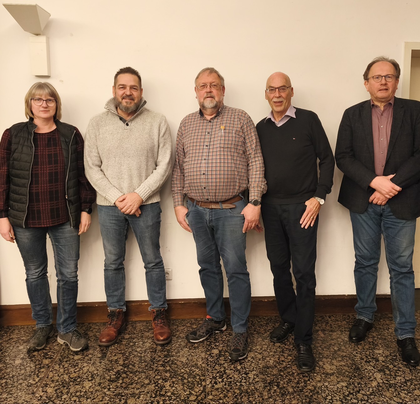 v.l.: Sabine Weber, Jörg Grabowsky, Peter Paul Lubig, Bernd Spuhler und Klaus-Peter Schmelter. von privat